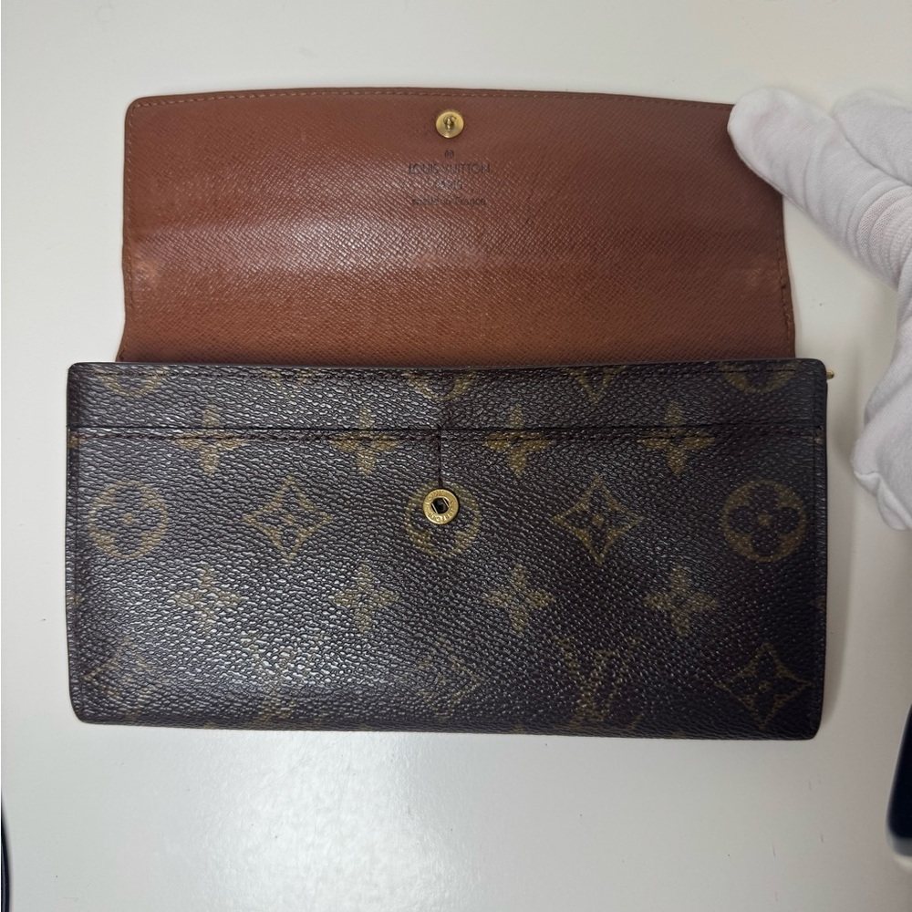 Louis Vuitton Monogram Coated Canvas Continental Wallet COA - Picture 8 of 16